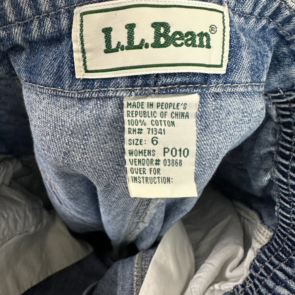 Vintage LL Bean Jeans Womens 6 Blue Denim Classic Fit Curvy High Rise Stretch - Picture 9 of 9